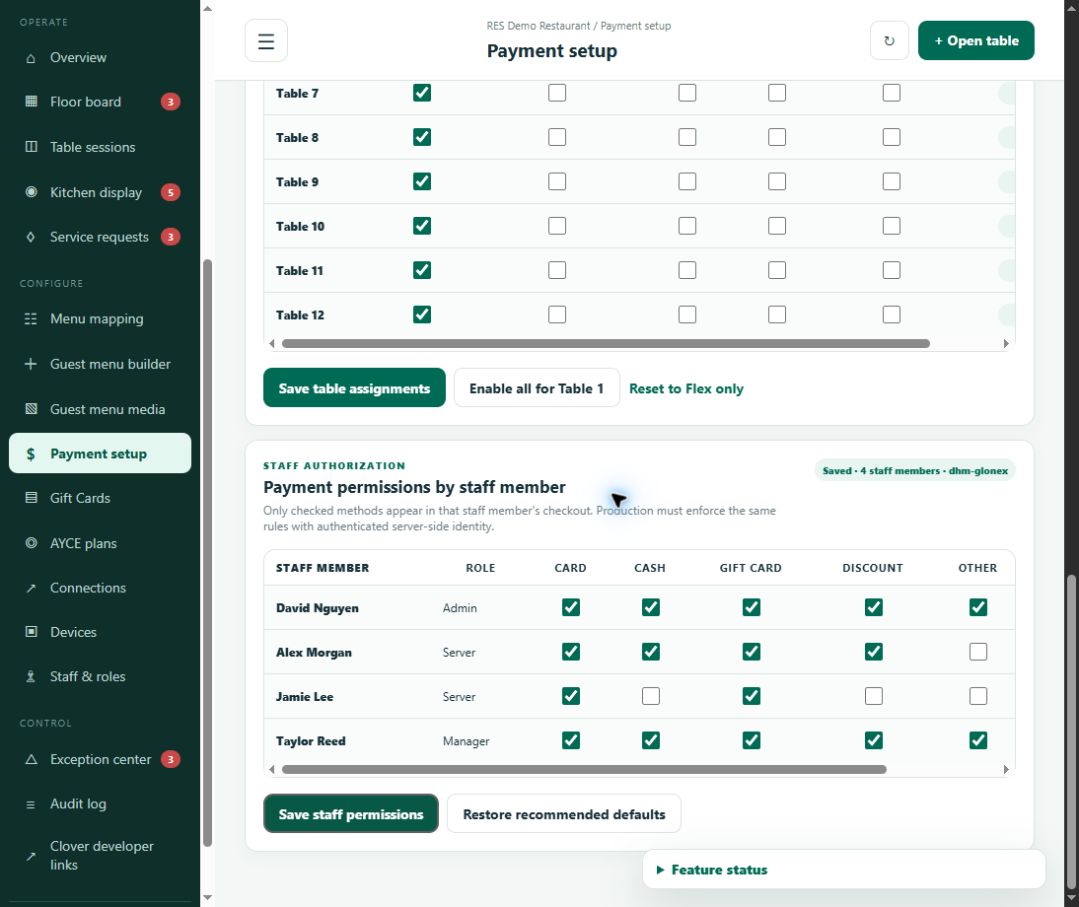 RES operations dashboard
